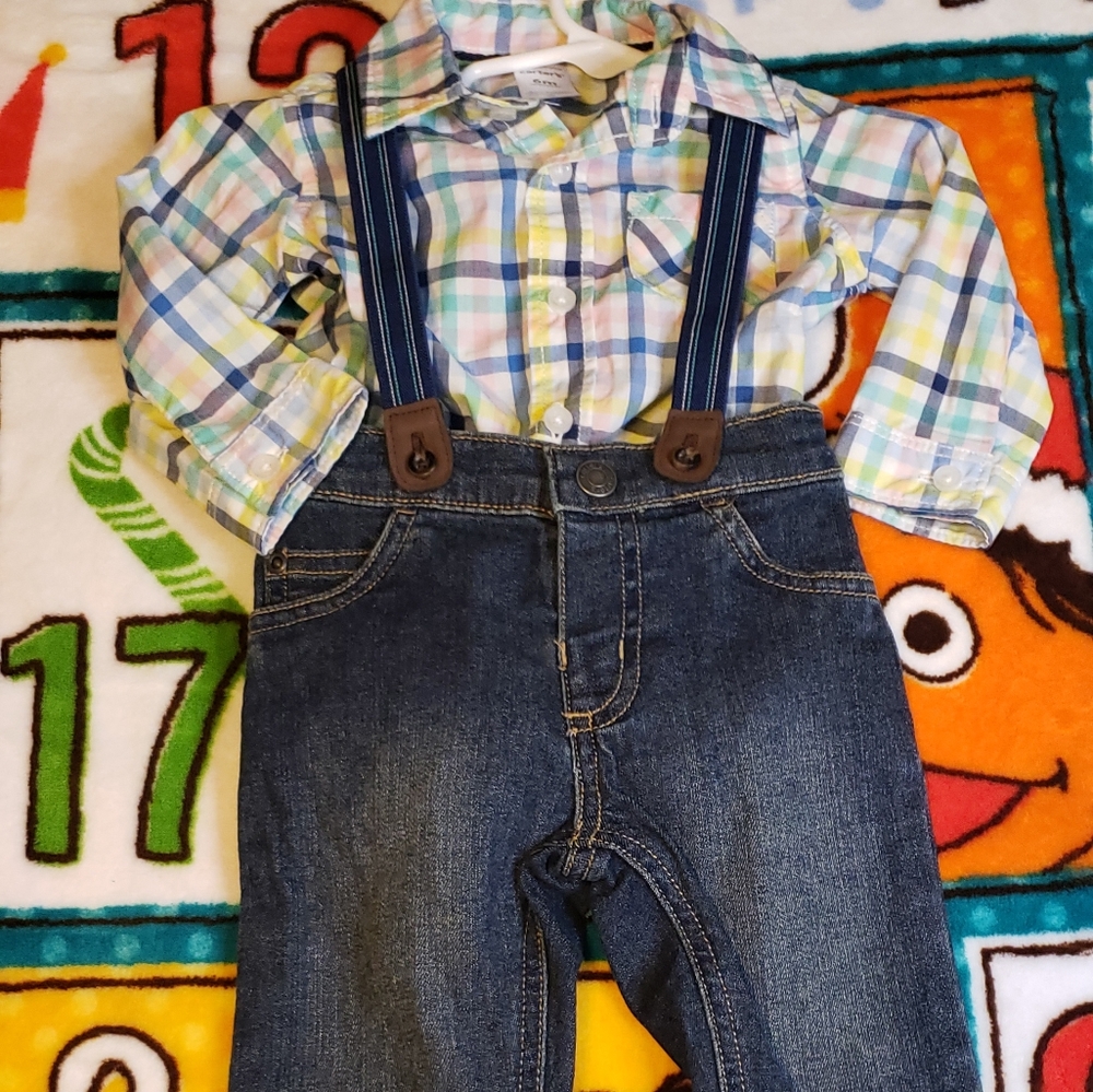 Carter's 2 piece suspender set